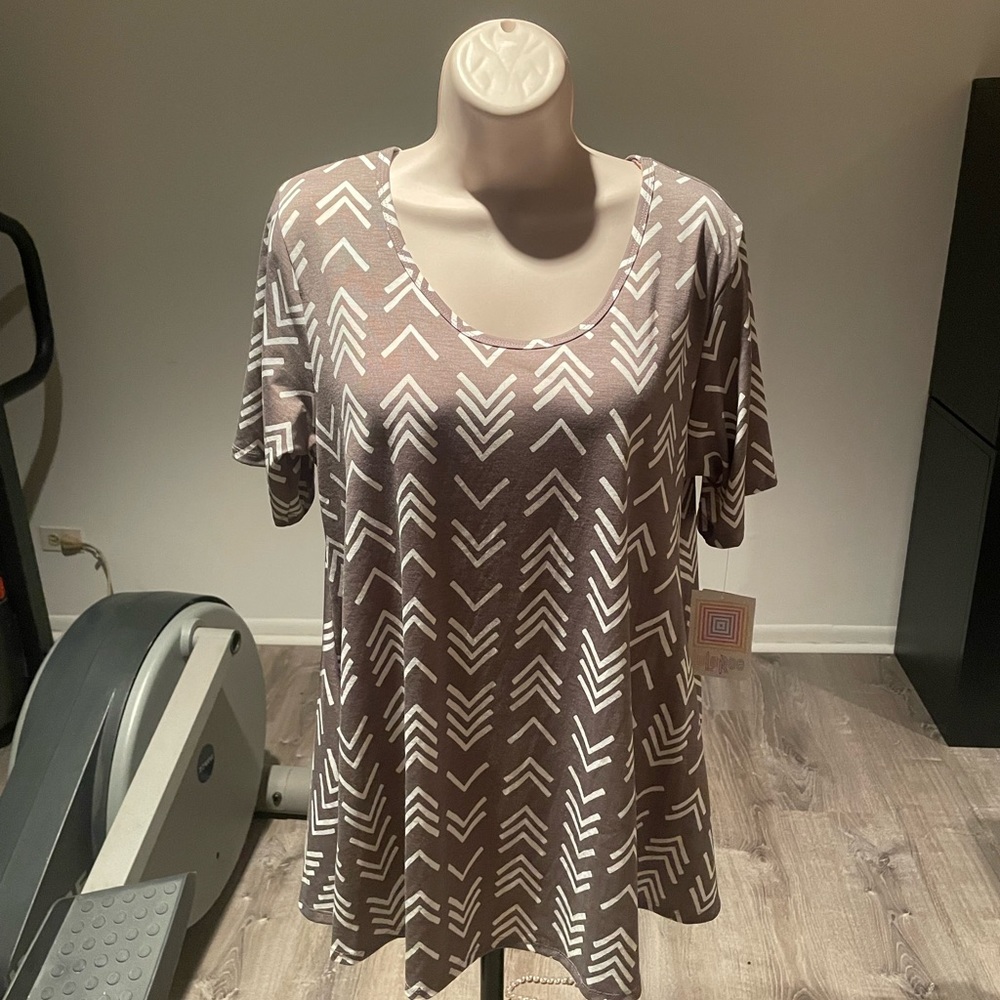 Brown and white chevron shirt